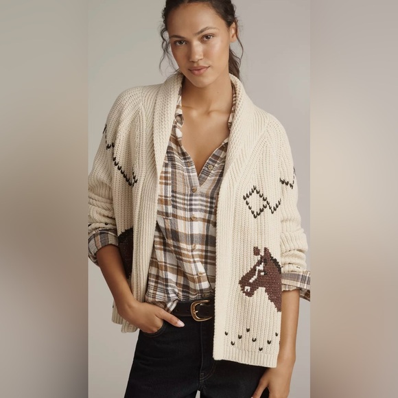 THE GREAT. Sweaters - The Great. Lodge Horse Cardigan *as seen on The Pitt* size 3 or Large